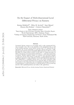 On the Impact of Multi-dimensional Local Differential Privacy on
  Fairness