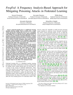 FreqFed: A Frequency Analysis-Based Approach for Mitigating Poisoning
  Attacks in Federated Learning