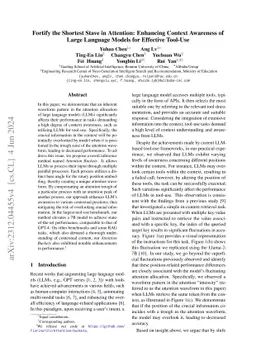 Fortify the Shortest Stave in Attention: Enhancing Context Awareness of
  Large Language Models for Effective Tool Use