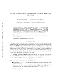 Guided simulation of conditioned chemical reaction networks