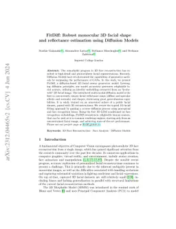 FitDiff: Robust monocular 3D facial shape and reflectance estimation using Diffusion Models