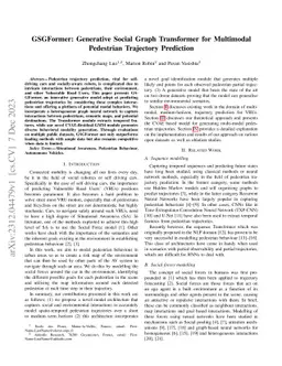 GSGFormer: Generative Social Graph Transformer for Multimodal Pedestrian
  Trajectory Prediction