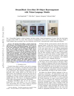 Dream2Real: Zero-Shot 3D Object Rearrangement with Vision-Language
  Models