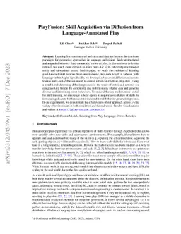 PlayFusion: Skill Acquisition via Diffusion from Language-Annotated Play