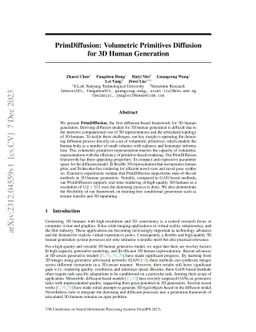PrimDiffusion: Volumetric Primitives Diffusion for 3D Human Generation