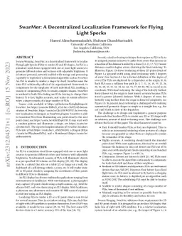 SwarMer: A Decentralized Localization Framework for Flying Light Specks