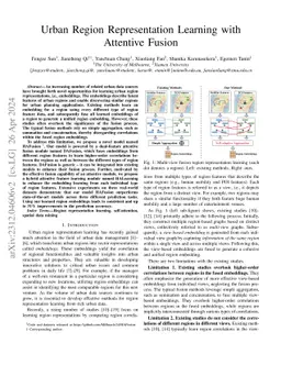 Urban Region Representation Learning with Attentive Fusion