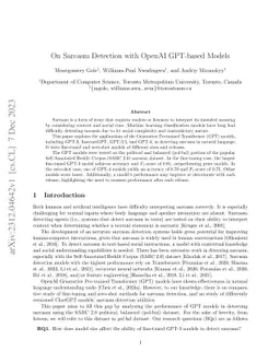 On Sarcasm Detection with OpenAI GPT-based Models