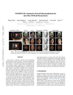VOODOO 3D: Volumetric Portrait Disentanglement for One-Shot 3D Head
  Reenactment