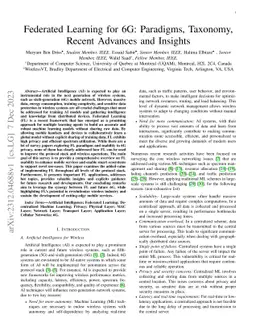 Federated Learning for 6G: Paradigms, Taxonomy, Recent Advances and
  Insights