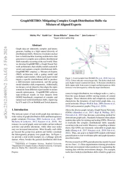 GraphMETRO: Mitigating Complex Graph Distribution Shifts via Mixture of
  Aligned Experts
