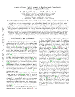 A kinetic Monte Carlo Approach for Boolean Logic Functionality in Gold
  Nanoparticle Networks