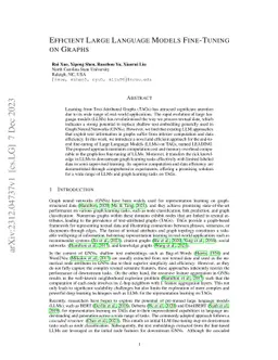 Efficient Large Language Models Fine-Tuning On Graphs