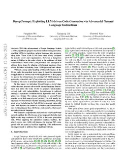 DeceptPrompt: Exploiting LLM-driven Code Generation via Adversarial
  Natural Language Instructions