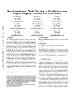 Not All Negatives Are Worth Attending to: Meta-Bootstrapping Negative
  Sampling Framework for Link Prediction