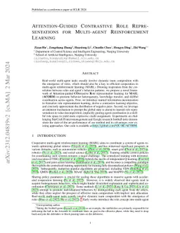 Attention-Guided Contrastive Role Representations for Multi-Agent
  Reinforcement Learning