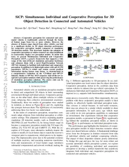 SiCP: Simultaneous Individual and Cooperative Perception for 3D Object
  Detection in Connected and Automated Vehicles