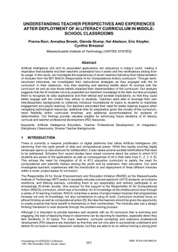 Understanding Teacher Perspectives and Experiences after Deployment of
  AI Literacy Curriculum in Middle-school Classrooms