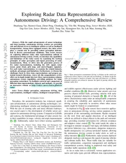 Exploring Radar Data Representations in Autonomous Driving: A Comprehensive Review