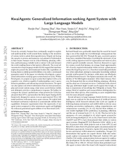 KwaiAgents: Generalized Information-seeking Agent System with Large
  Language Models