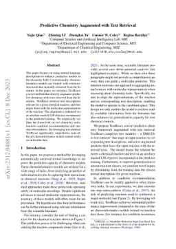 Predictive Chemistry Augmented with Text Retrieval