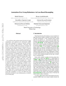 Annotation-Free Group Robustness via Loss-Based Resampling