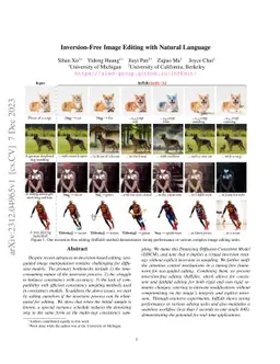 Inversion-Free Image Editing with Natural Language