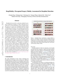 DeepFidelity: Perceptual Forgery Fidelity Assessment for Deepfake
  Detection