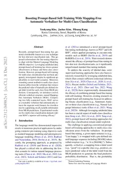 Boosting Prompt-Based Self-Training With Mapping-Free Automatic
  Verbalizer for Multi-Class Classification