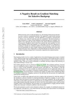 A Negative Result on Gradient Matching for Selective Backprop