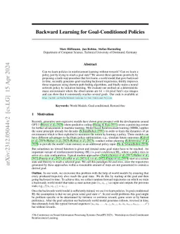 Backward Learning for Goal-Conditioned Policies