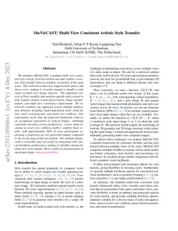 MuVieCAST: Multi-View Consistent Artistic Style Transfer