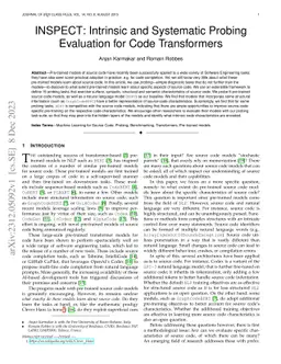 INSPECT: Intrinsic and Systematic Probing Evaluation for Code
  Transformers