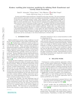 Kraken: enabling joint trajectory prediction by utilizing Mode
  Transformer and Greedy Mode Processing
