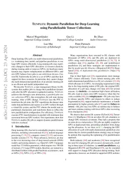 Tenplex: Dynamic Parallelism for Deep Learning using Parallelizable
  Tensor Collections