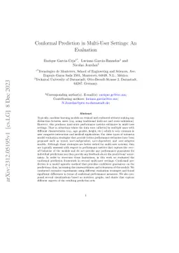 Conformal Prediction in Multi-User Settings: An Evaluation