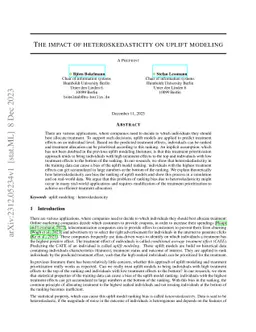 The impact of heteroskedasticity on uplift modeling