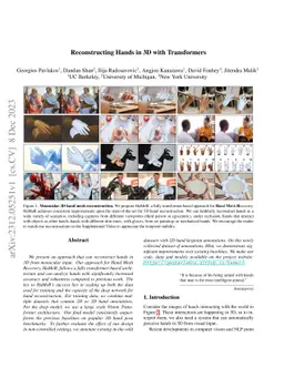 Reconstructing Hands in 3D with Transformers