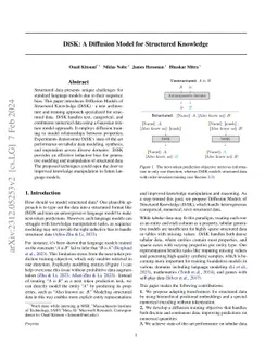 DiSK: A Diffusion Model for Structured Knowledge