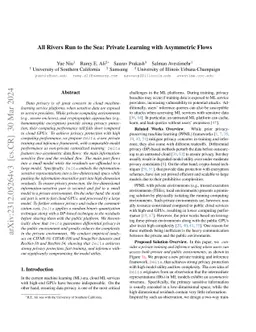 All Rivers Run to the Sea: Private Learning with Asymmetric Flows