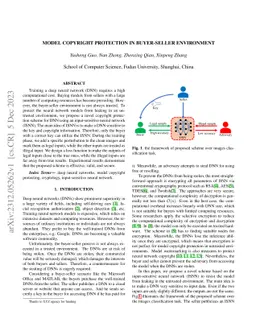 Model Copyright Protection in Buyer-seller Environment