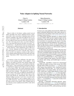 Noise Adaptor in Spiking Neural Networks