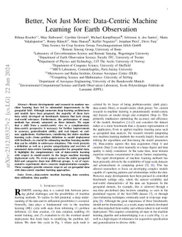 Better, Not Just More: Data-Centric Machine Learning for Earth Observation