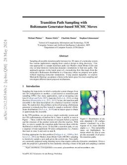 Transition Path Sampling with Boltzmann Generator-based MCMC Moves
