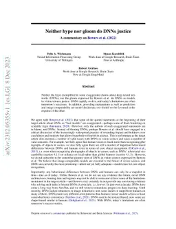 Neither hype nor gloom do DNNs justice