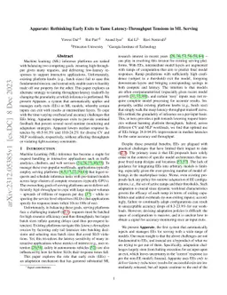 Apparate: Rethinking Early Exits to Tame Latency-Throughput Tensions in
  ML Serving