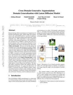 Cross Domain Generative Augmentation: Domain Generalization with Latent
  Diffusion Models