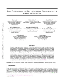 Loss Functions in the Era of Semantic Segmentation: A Survey and Outlook
