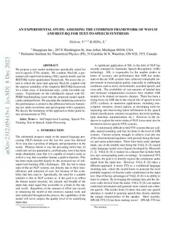 An Experimental Study: Assessing the Combined Framework of WavLM and
  BEST-RQ for Text-to-Speech Synthesis