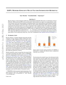 ESPN: Memory-Efficient Multi-Vector Information Retrieval
